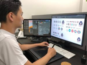 ロゴ制作の様子