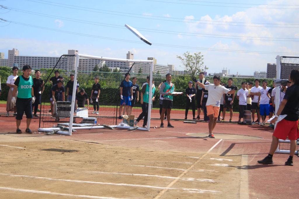 ラグビーで鍛えた体を活かして今大会最高記録を出す