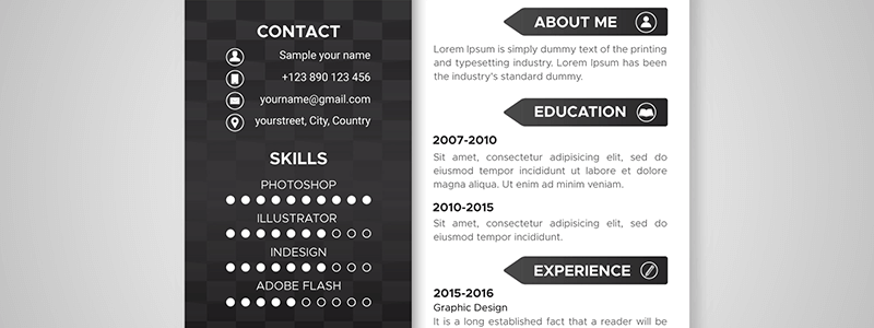インフォグラフィック-履歴書