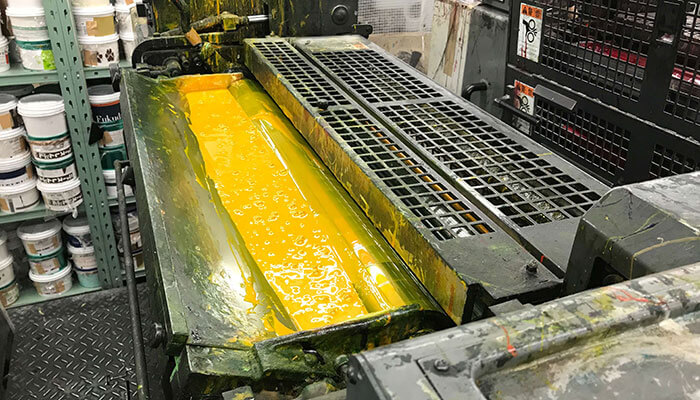 イエローのインキ